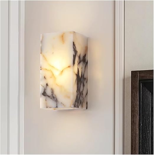 Minimalistisch Marmeren Kubus Wandlicht