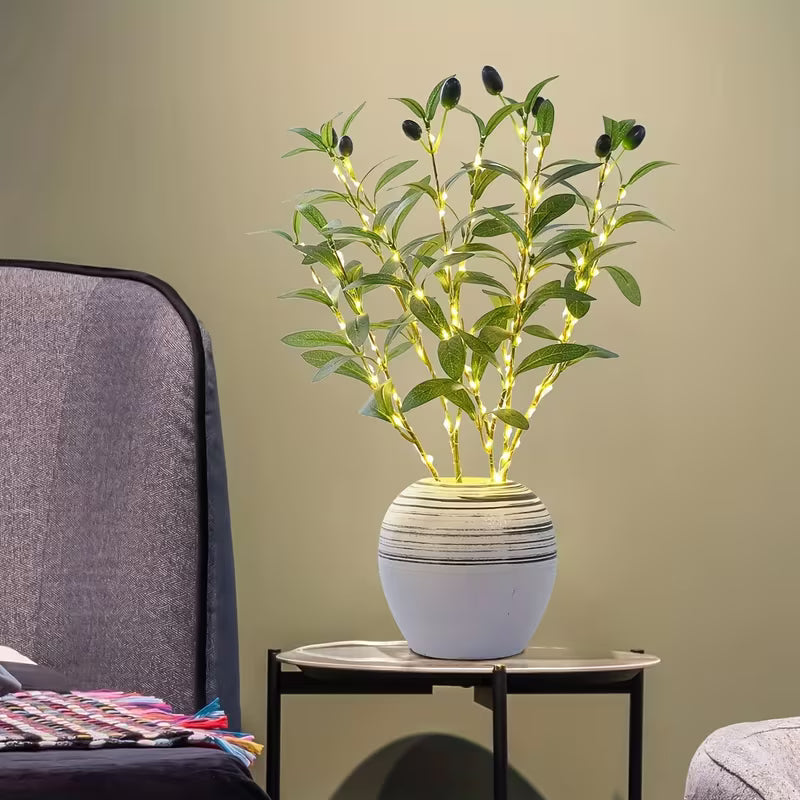 Illuminated Olive Branch & Cherry blossom Decor
