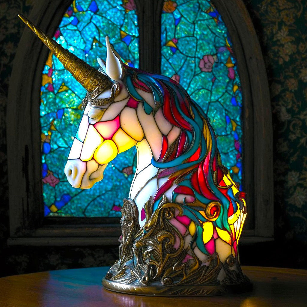 Stained Glass Animal Table Lamp