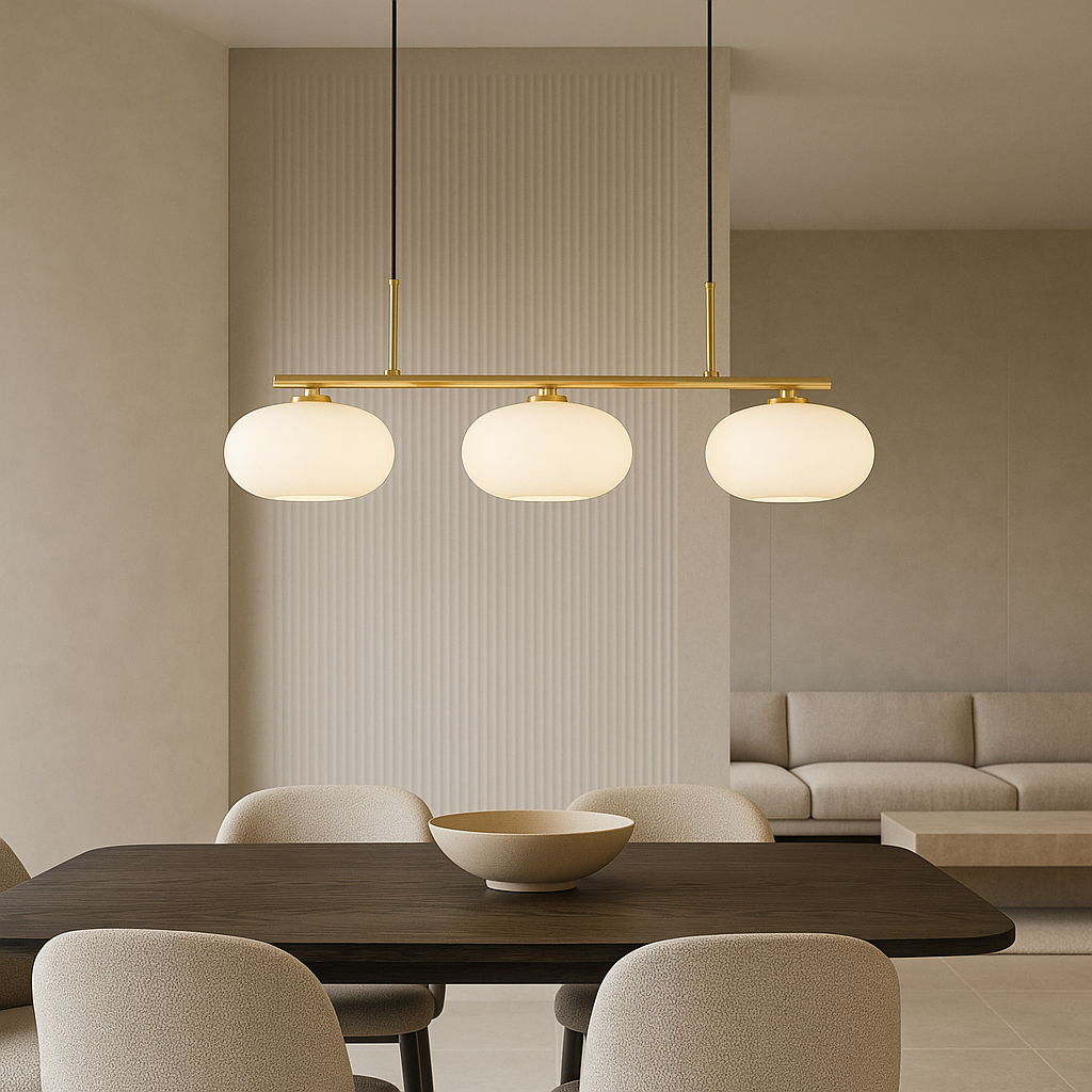 Modern 3-Light Bauhaus Island Pendant