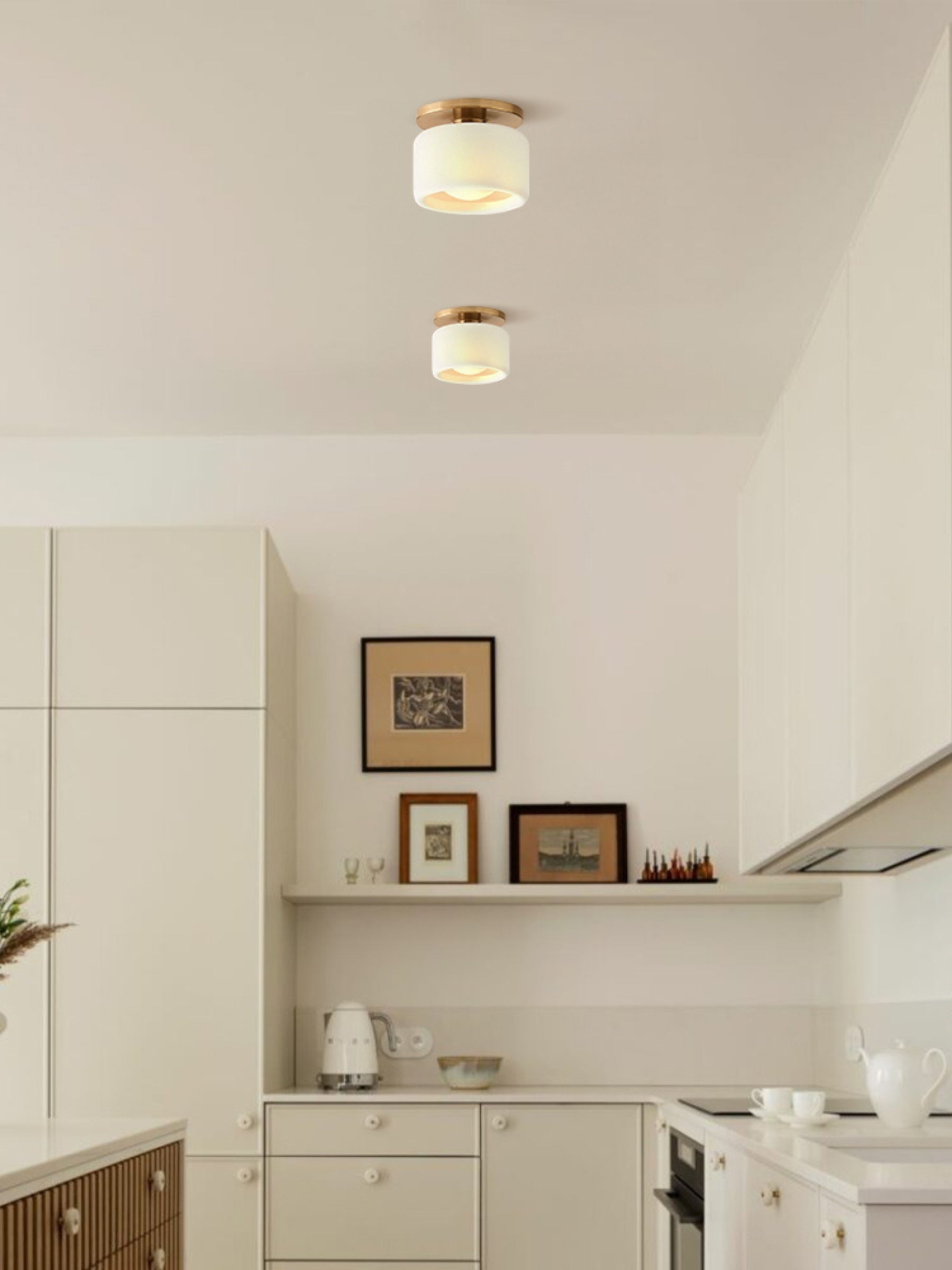 Porcelain Flush Mount Ceiling Light