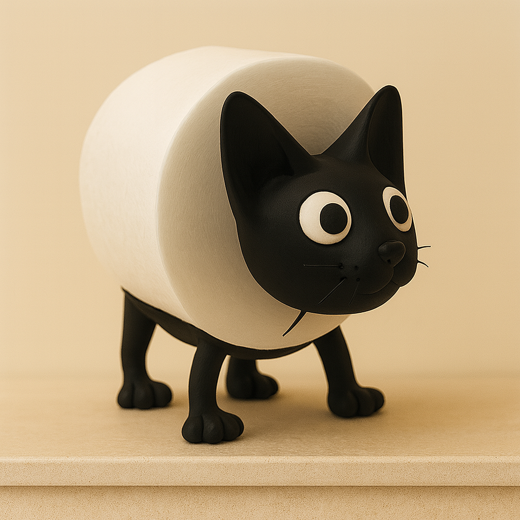 Animal Toilet Roll Holder Tabletop Decorative Figure