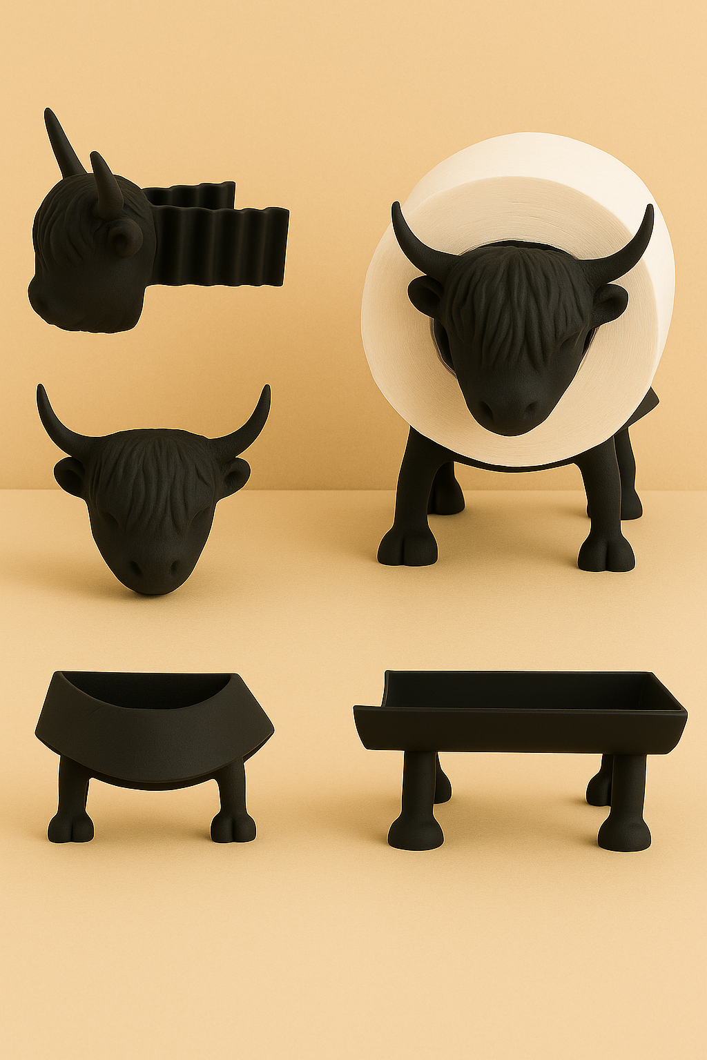 Animal Toilet Roll Holder Tabletop Decorative Figure