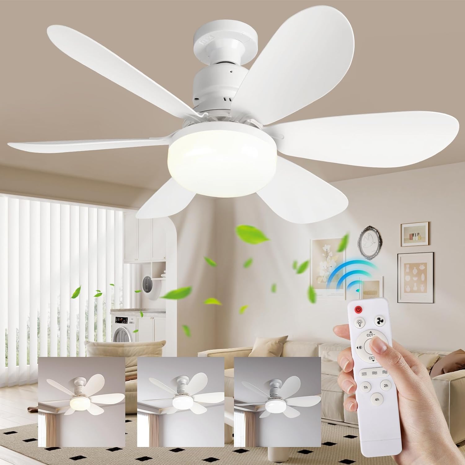Plafondventilator met LED Licht en Afstandsbediening