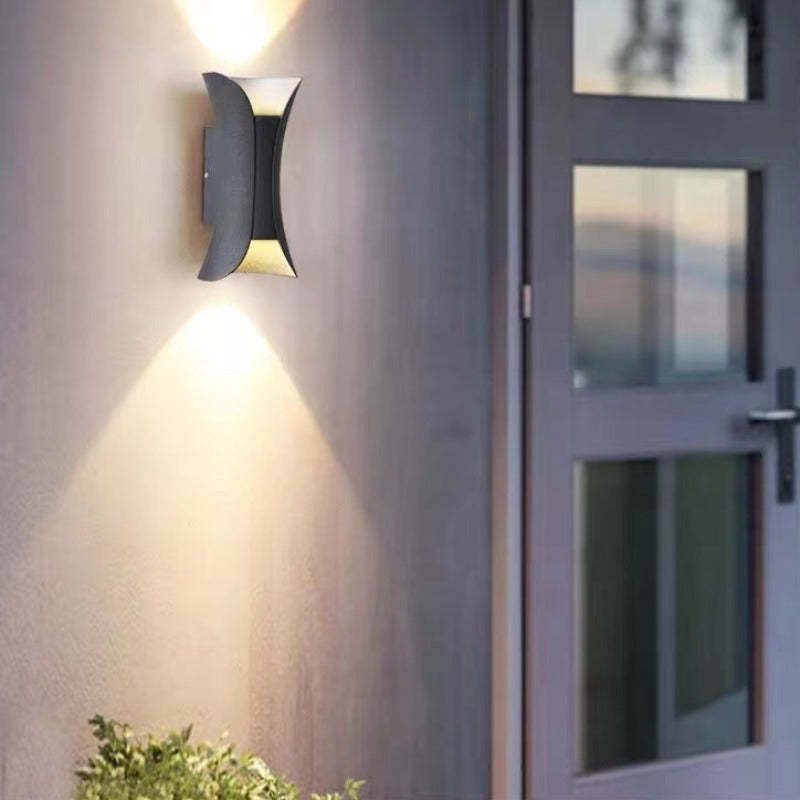 Sculpted Up-Down Outdoor LED Wall Light