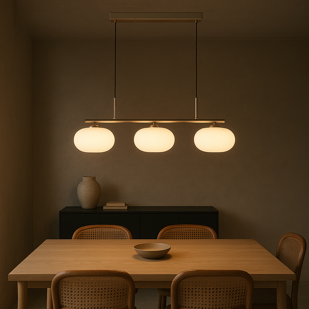 Modern 3-Light Bauhaus Island Pendant