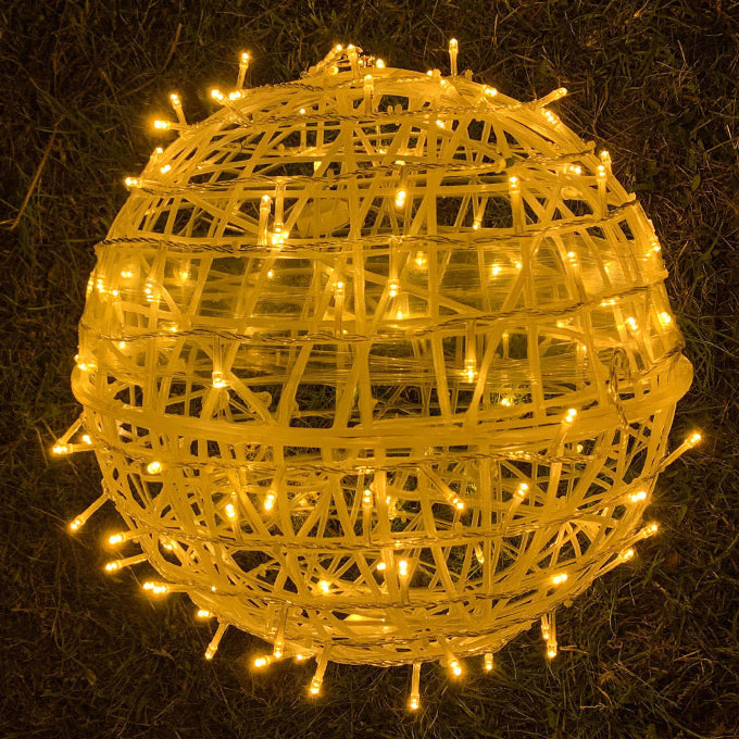 Hanging LED Sphere Lights with Metal Wire Ball Design