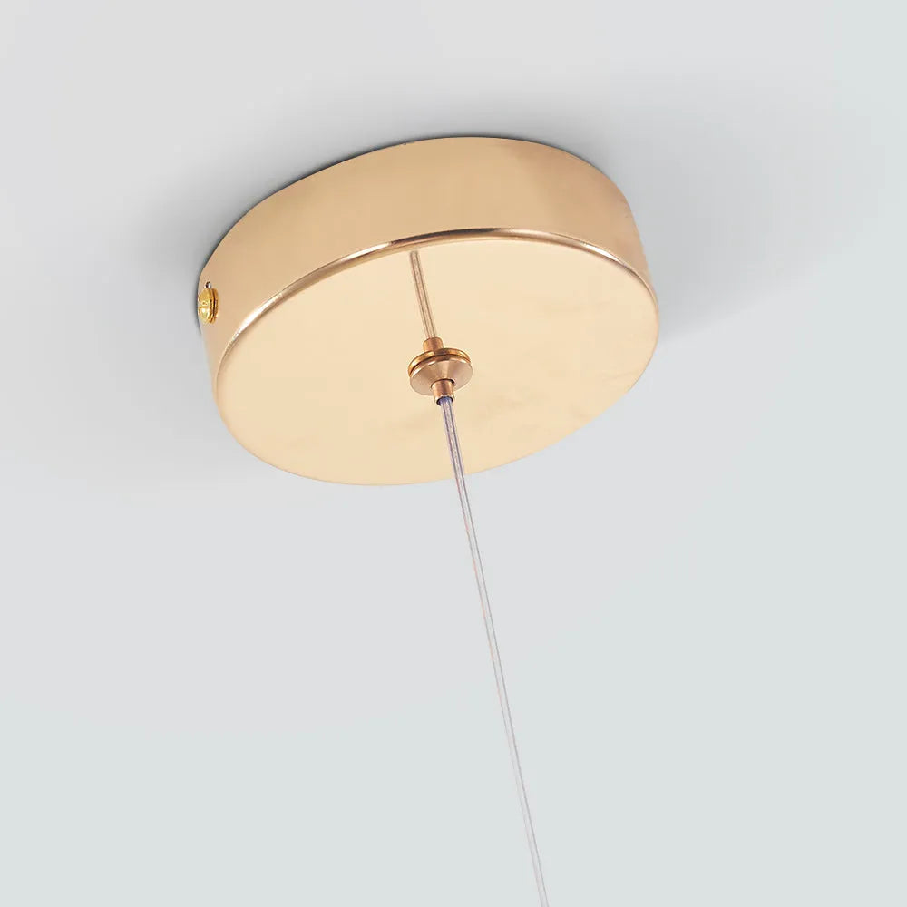 Modern Gold Teardrop Pendant Light Minimalist Hanging Fixture