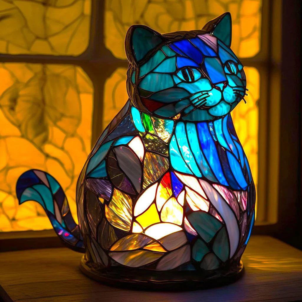 Stained Glass Animal Table Lamp