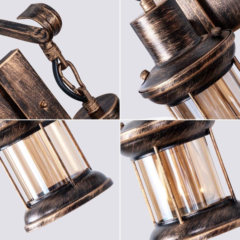 Vintage Industrial Wall Lantern