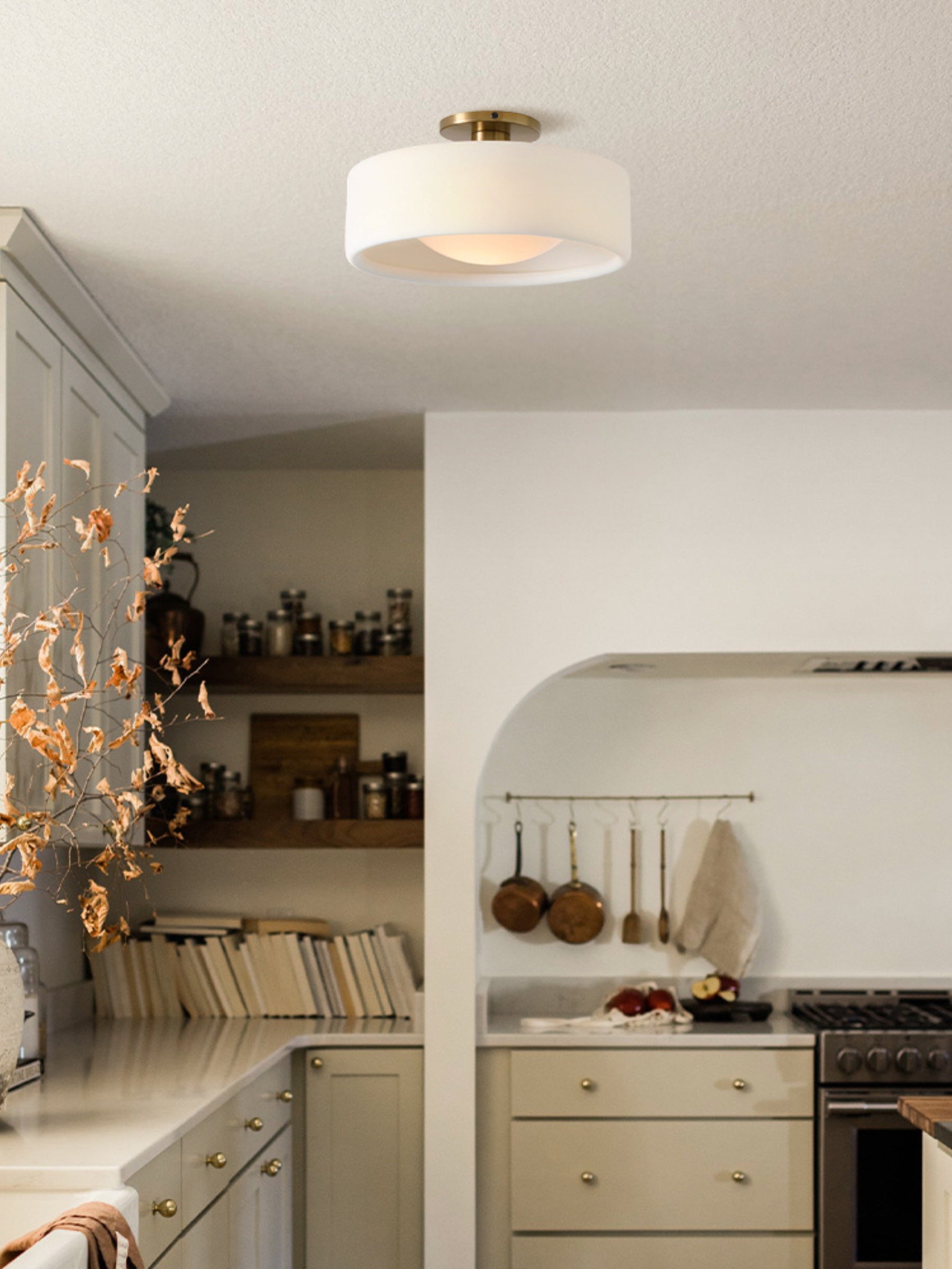 Porcelain Flush Mount Ceiling Light