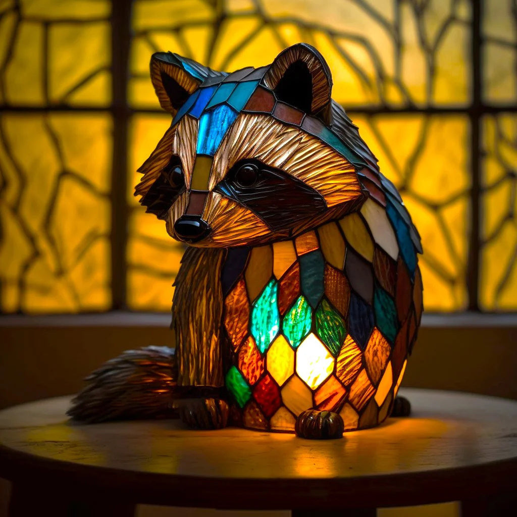 Stained Glass Animal Table Lamp