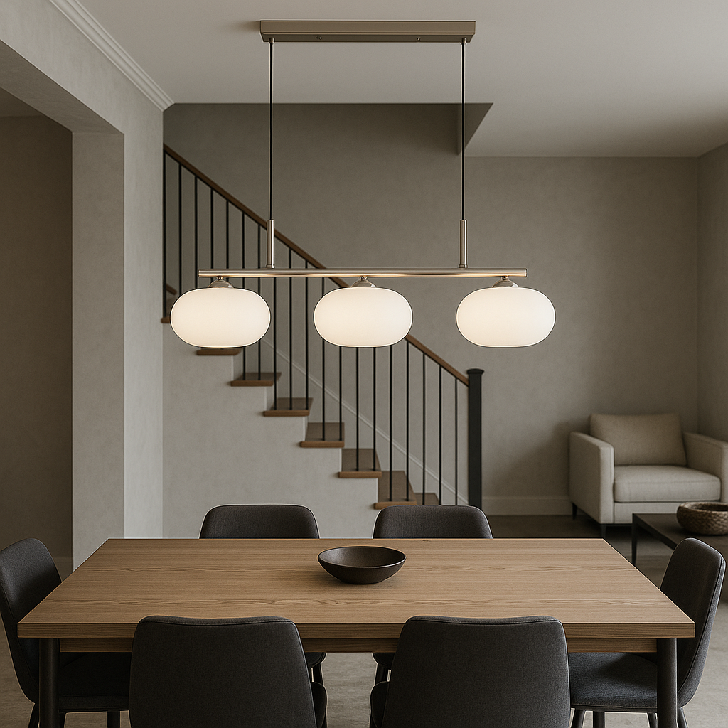 Modern 3-Light Bauhaus Island Pendant