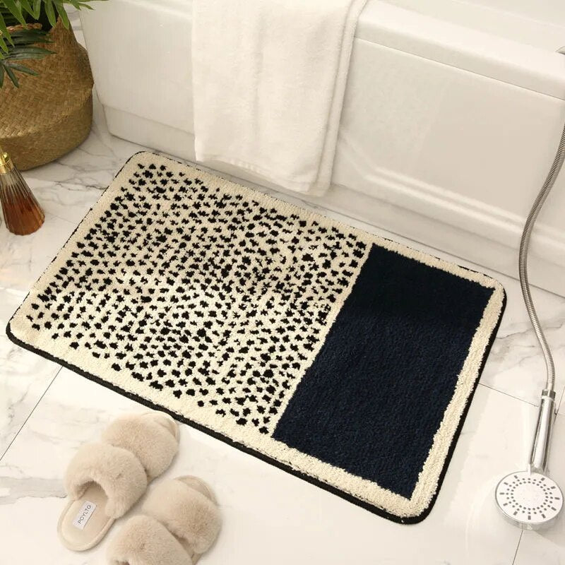 Abstract Pattern Bath Mat Non Slip Bathroom Floor
