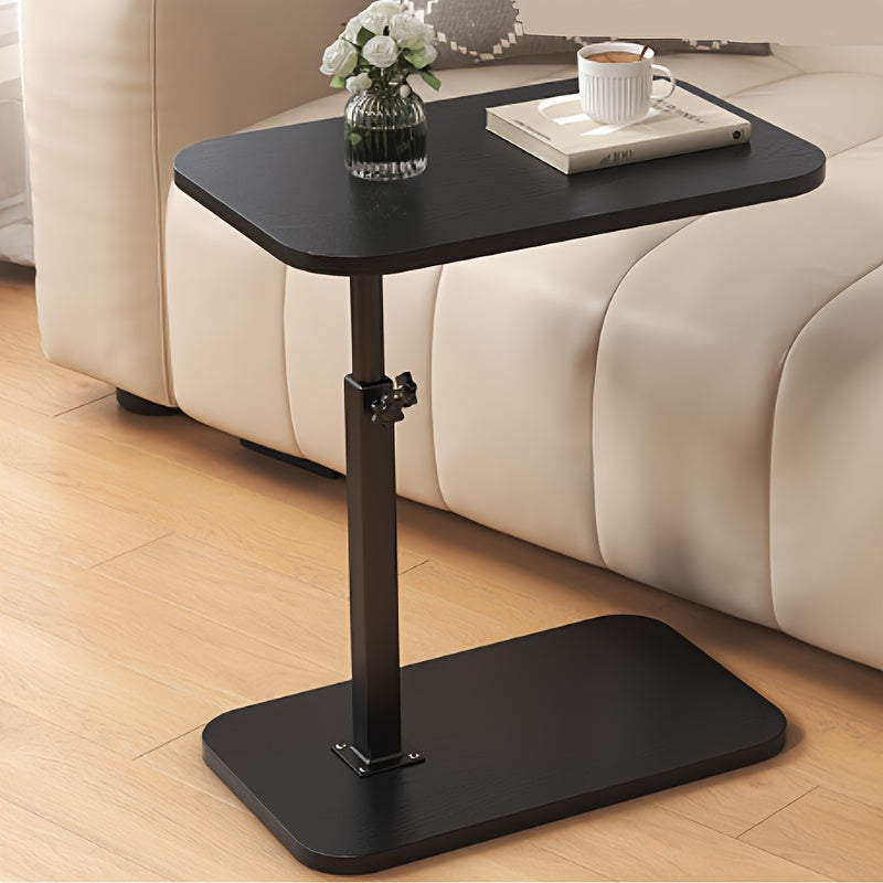 Adjustable side table with rectangular top