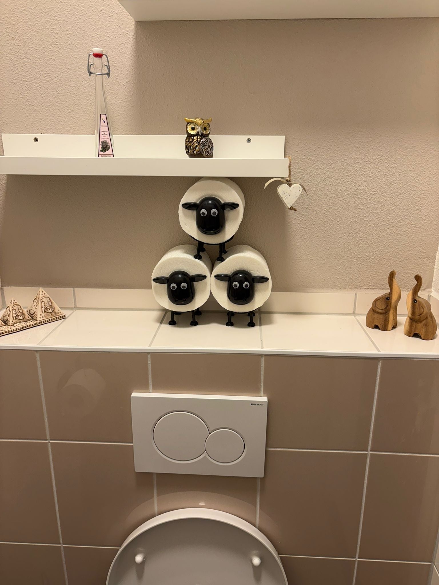 Sheep Shaped Toilet Bathroom Roll Holder Set of 3