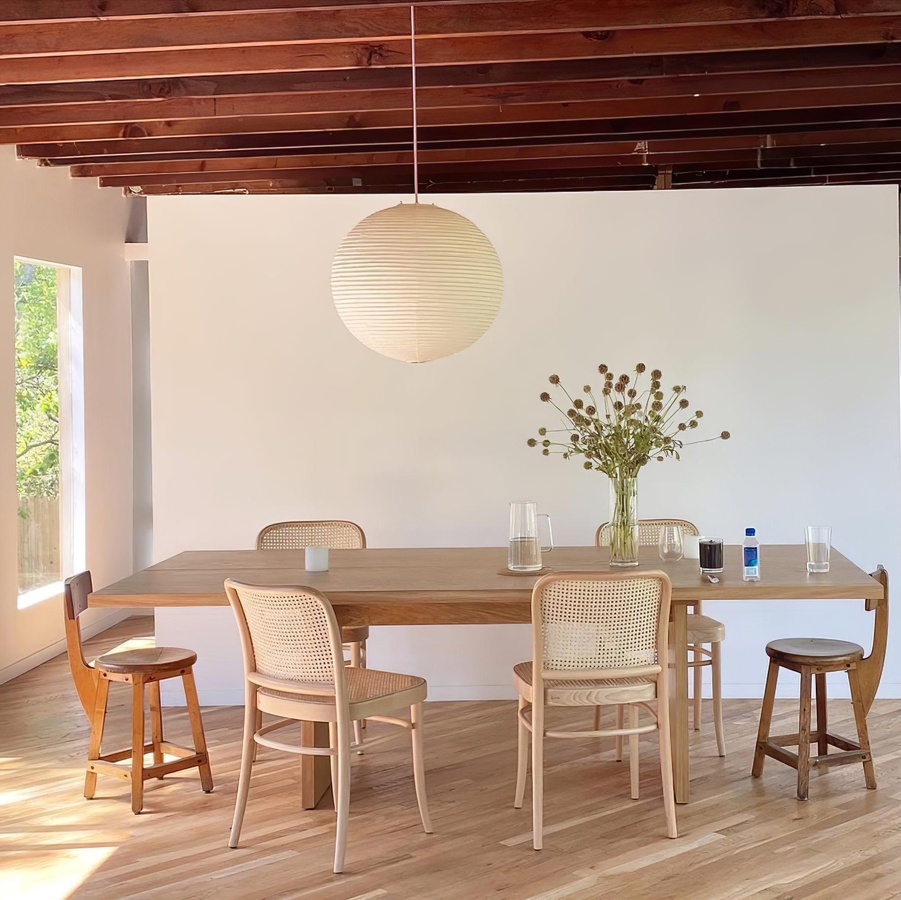 Japanese Inspired Paper Pendant Lamp Soft Ambient Light