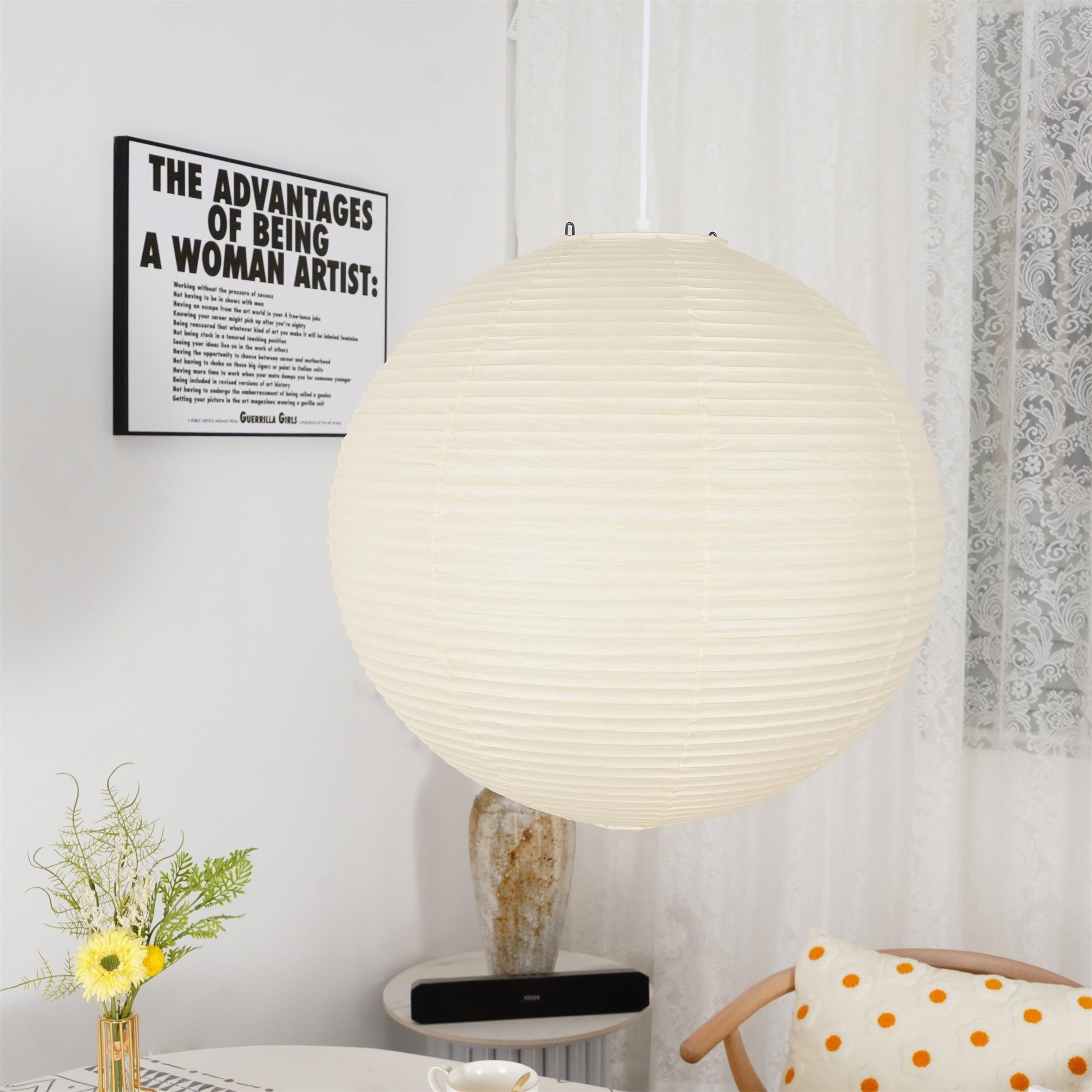 Japanese Inspired Paper Pendant Lamp Soft Ambient Light