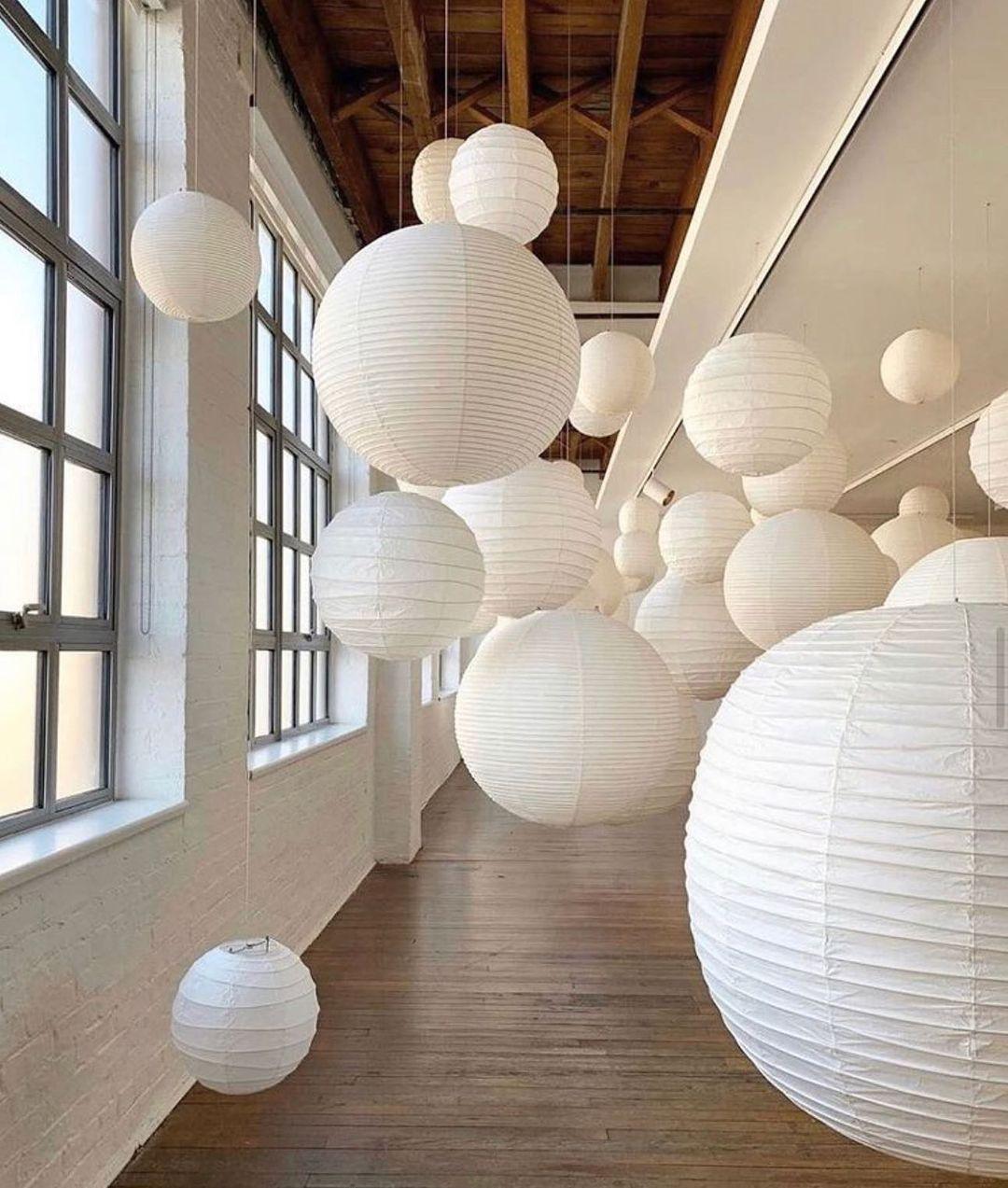 Japanese Inspired Paper Pendant Lamp Soft Ambient Light