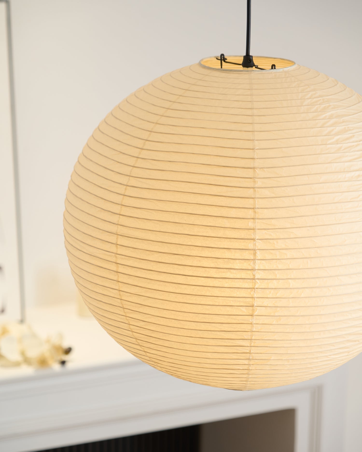 Japanese Inspired Paper Pendant Lamp Soft Ambient Light