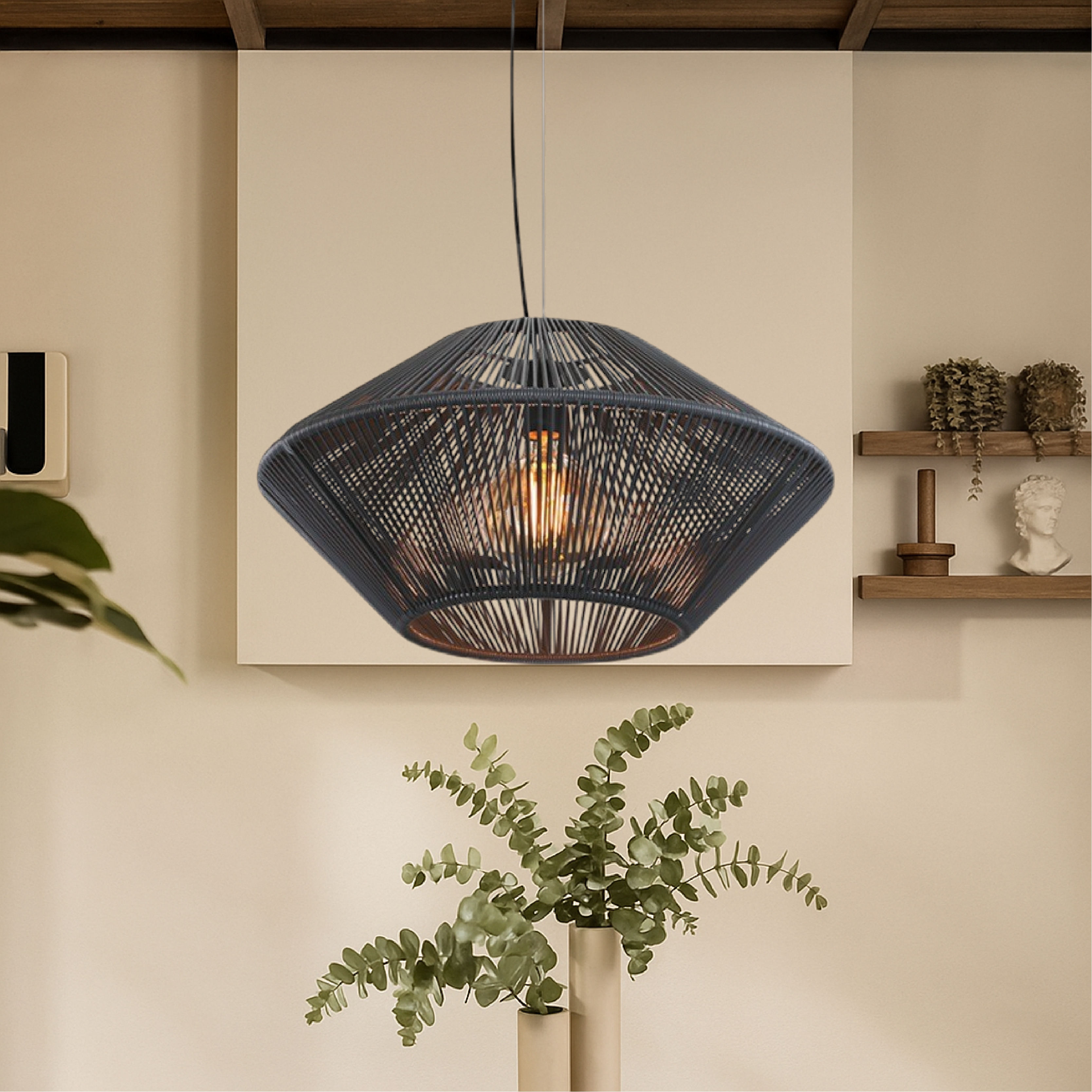Handmade Woven Hanging Lamp