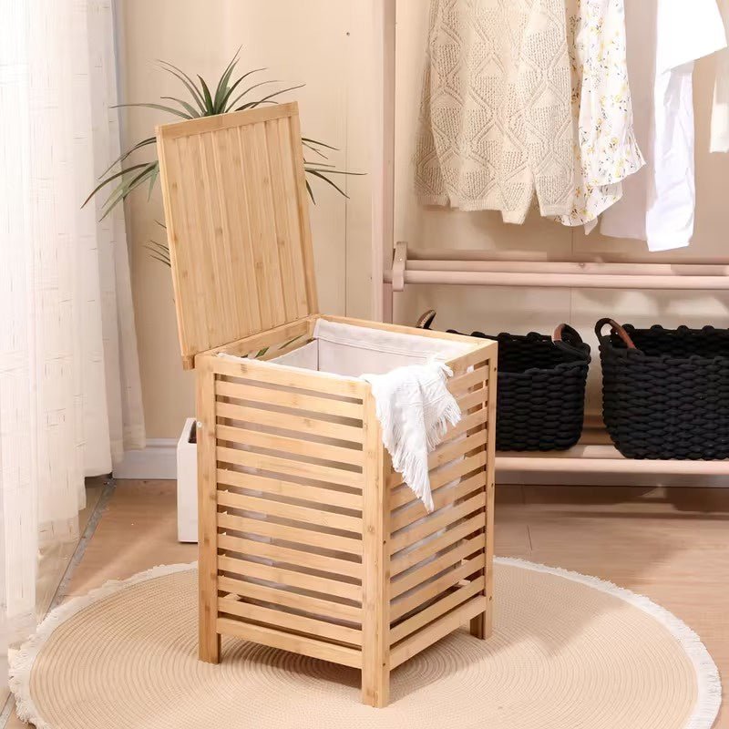 Bathroom Laundry Hamper with Lid