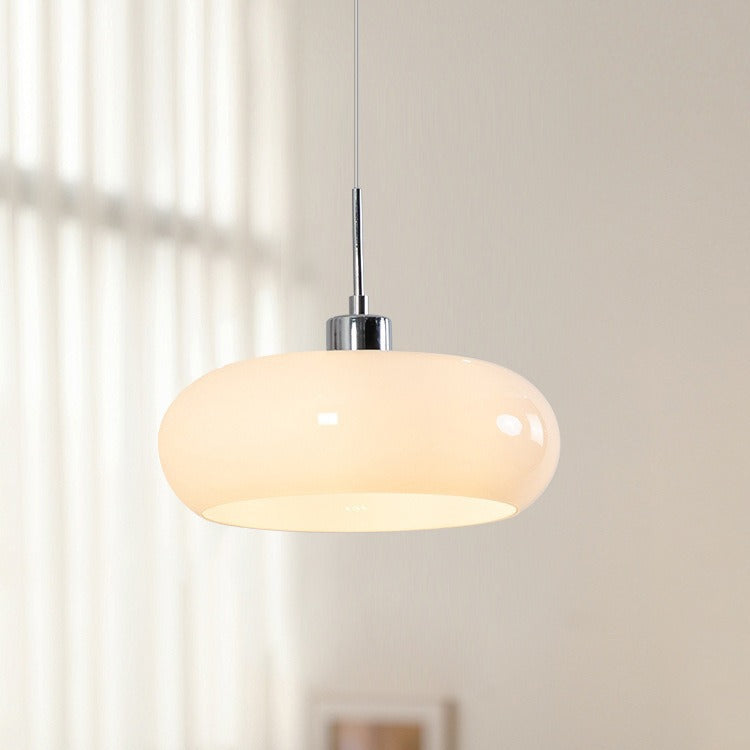 Bauhaus pendant light with rounded ring shade