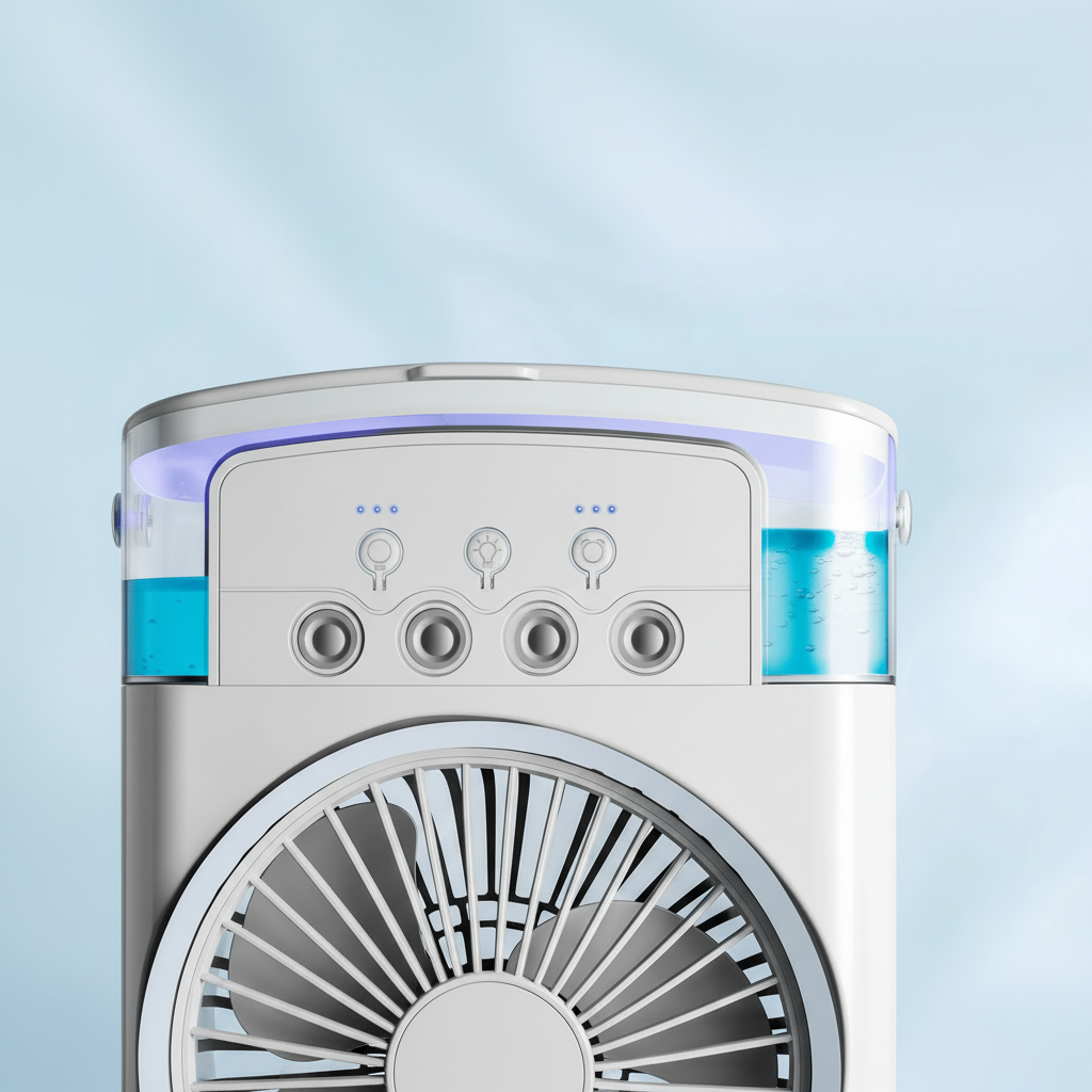 Draagbare Mini Luchtbevochtiger Ventilator – 2-in-1 Bureauluchtkoeler