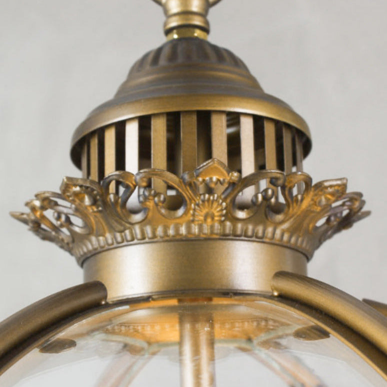 Vintage Glass Pendant Light Industrial Globe Hanging Fixture