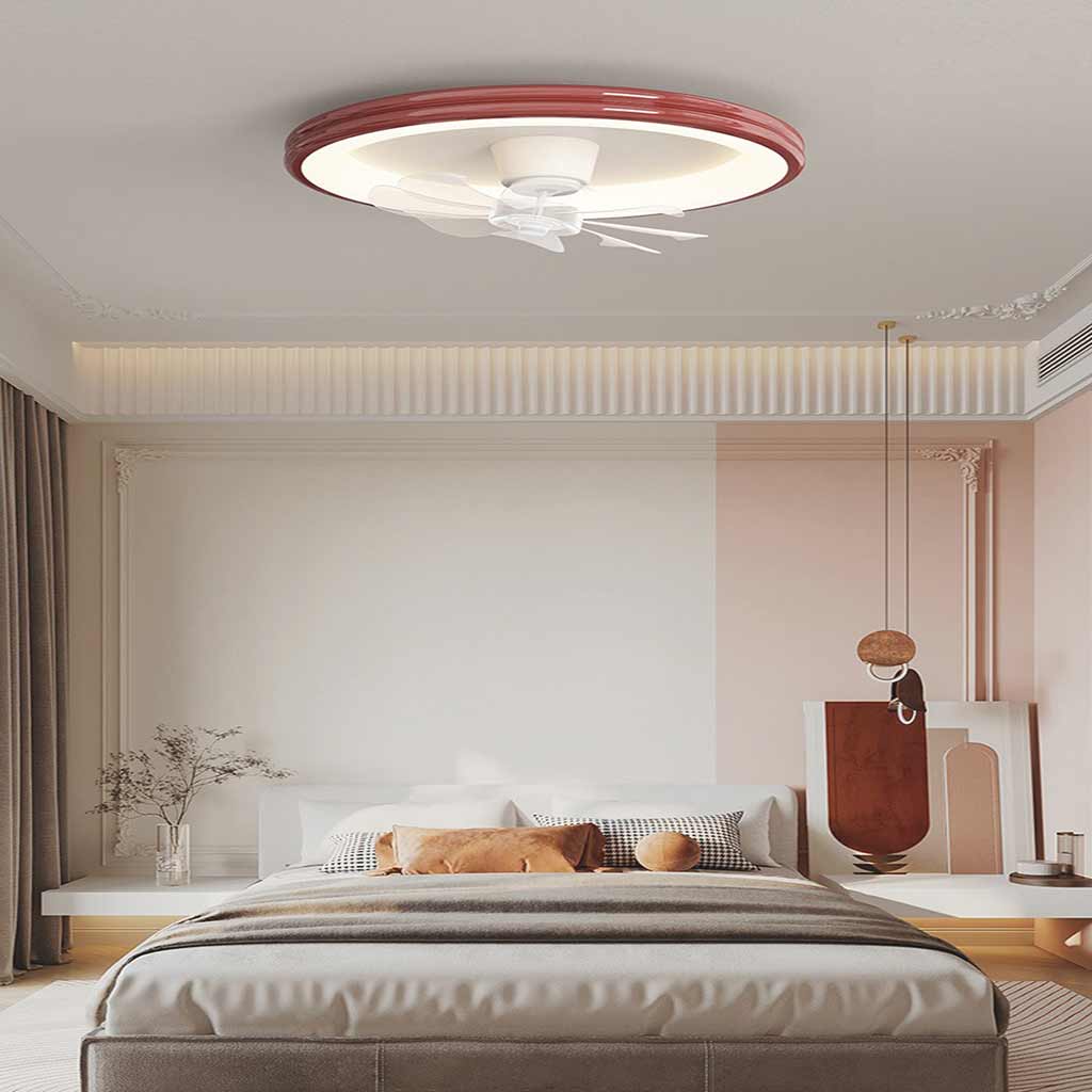 Inbouw Plafondventilator Met LED Licht En Circulair Frame