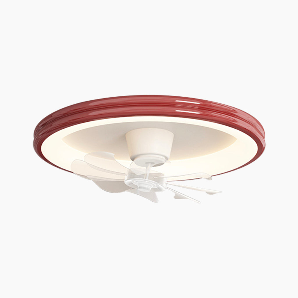 Inbouw Plafondventilator Met LED Licht En Circulair Frame