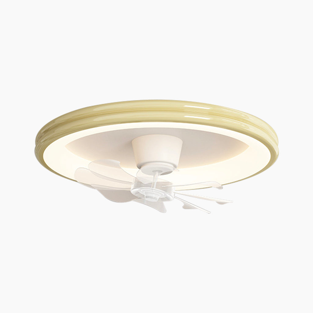 Inbouw Plafondventilator Met LED Licht En Circulair Frame