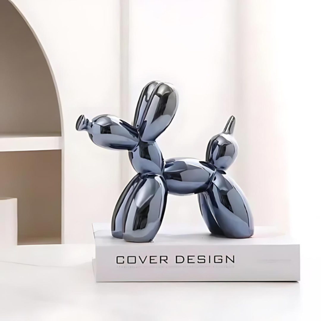 Ceramic Balloon Dog Sculpture Modern Playful Home Decor