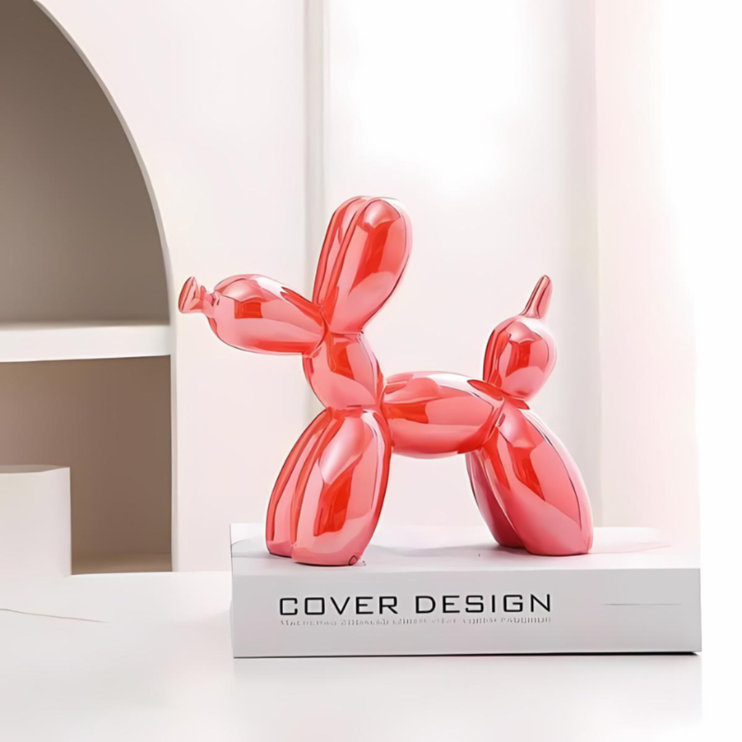 Ceramic Balloon Dog Sculpture Modern Playful Home Decor