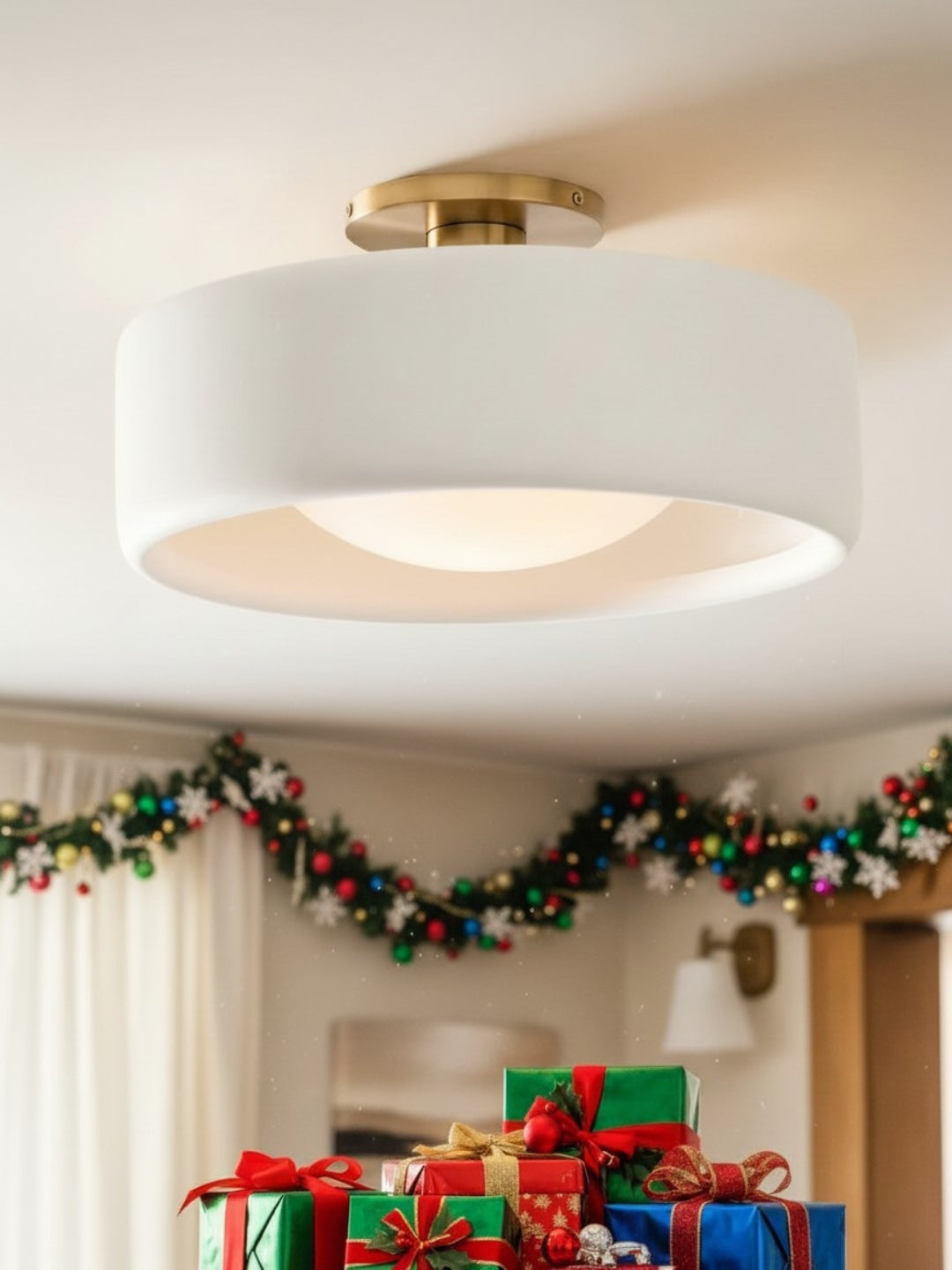 Porcelain Flush Mount Ceiling Light