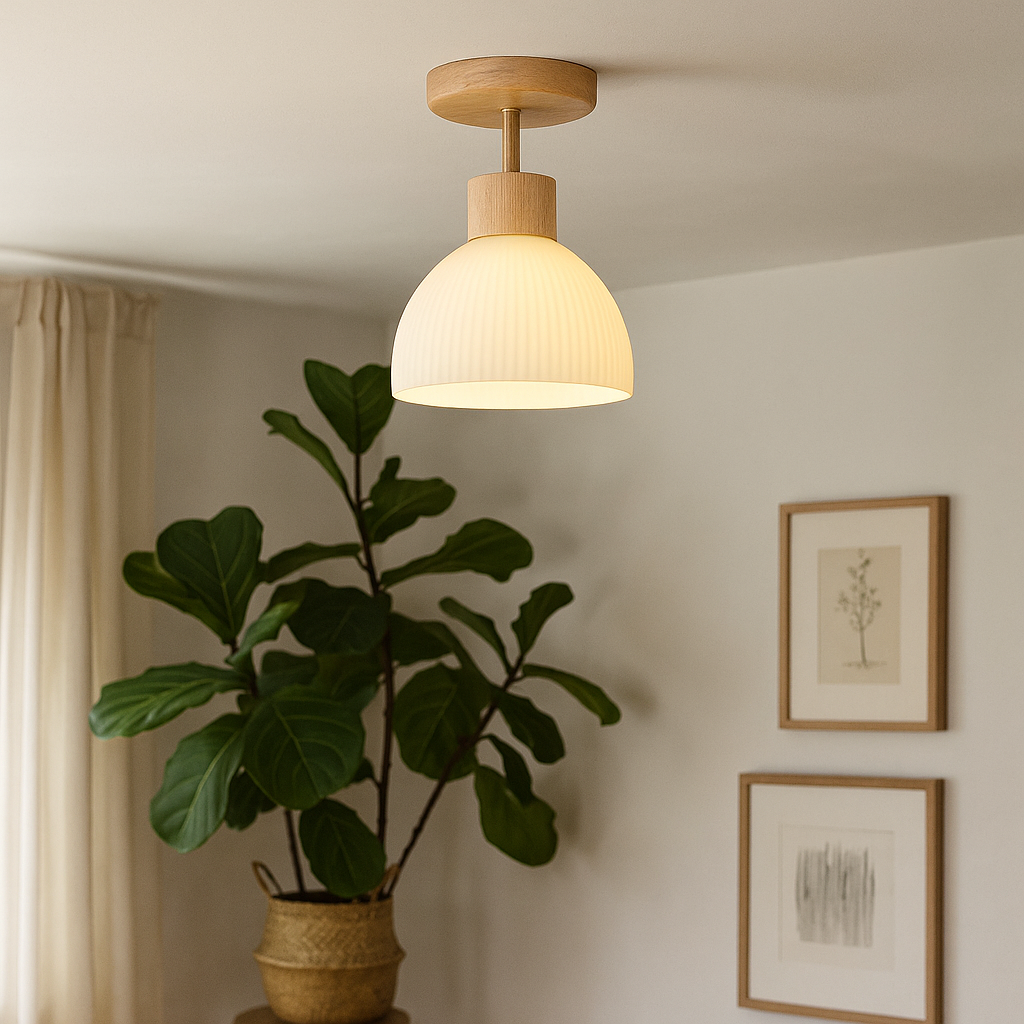 Scandinavian Wood Ceiling Light