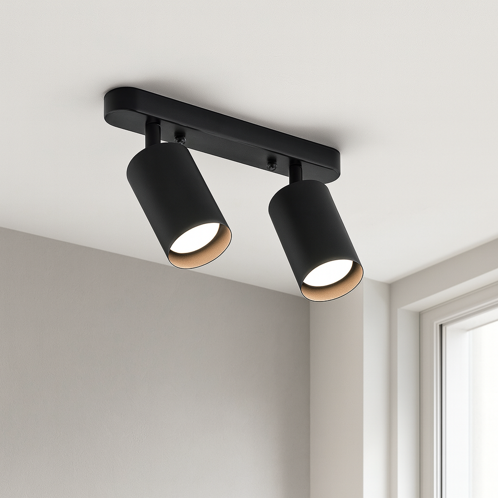 Adjustable Dual-Head Ceiling Spotlight