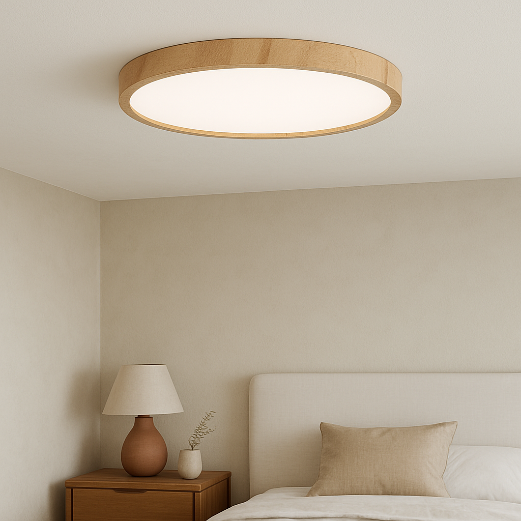 Minimalist Wood Grain Ceiling Light
