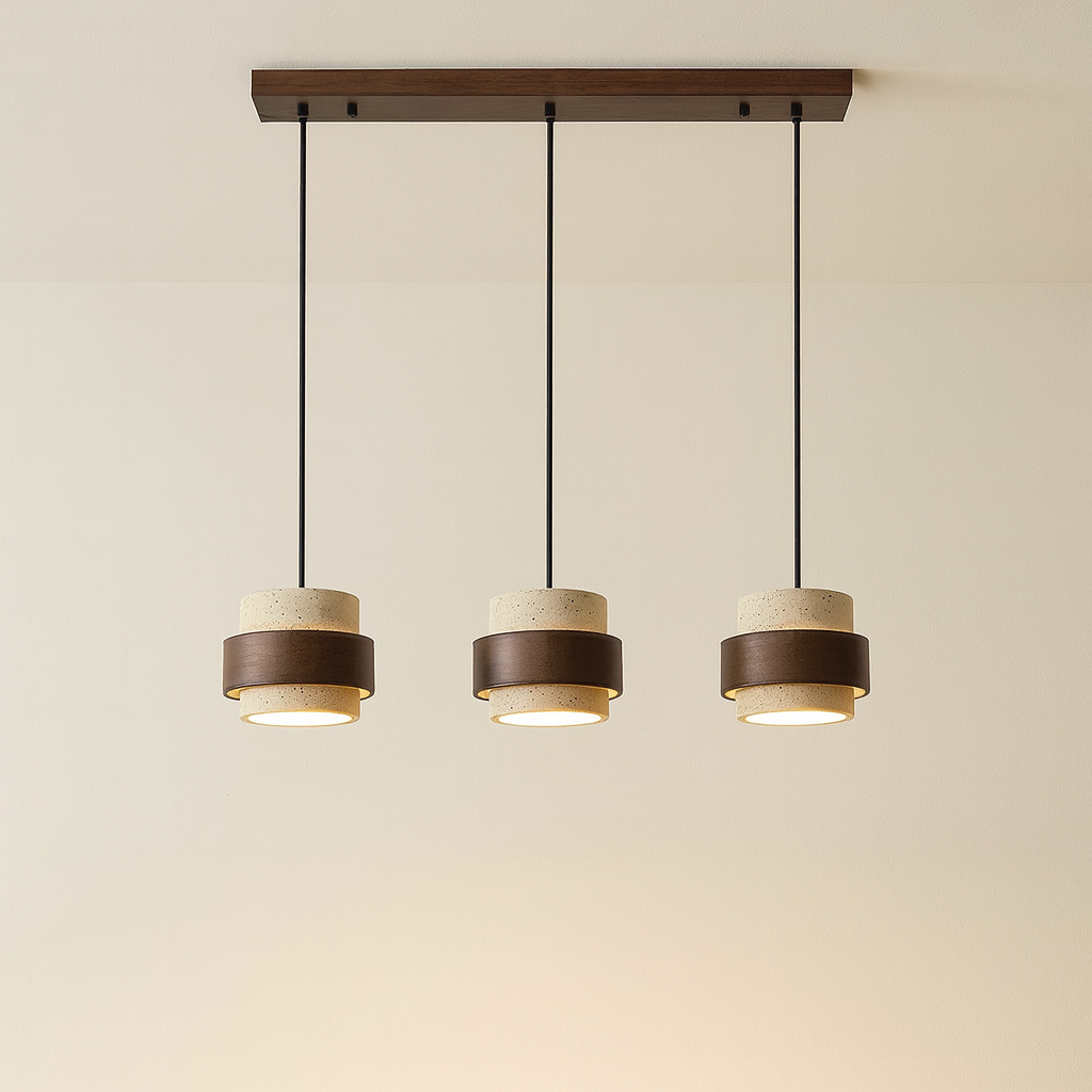 Minimalist Stone Barrel Pendant Lamp
