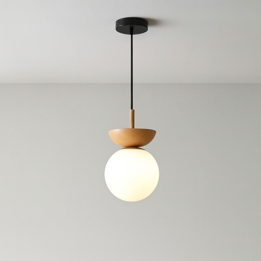 Minimalist Japanese Globe Pendant Lamp