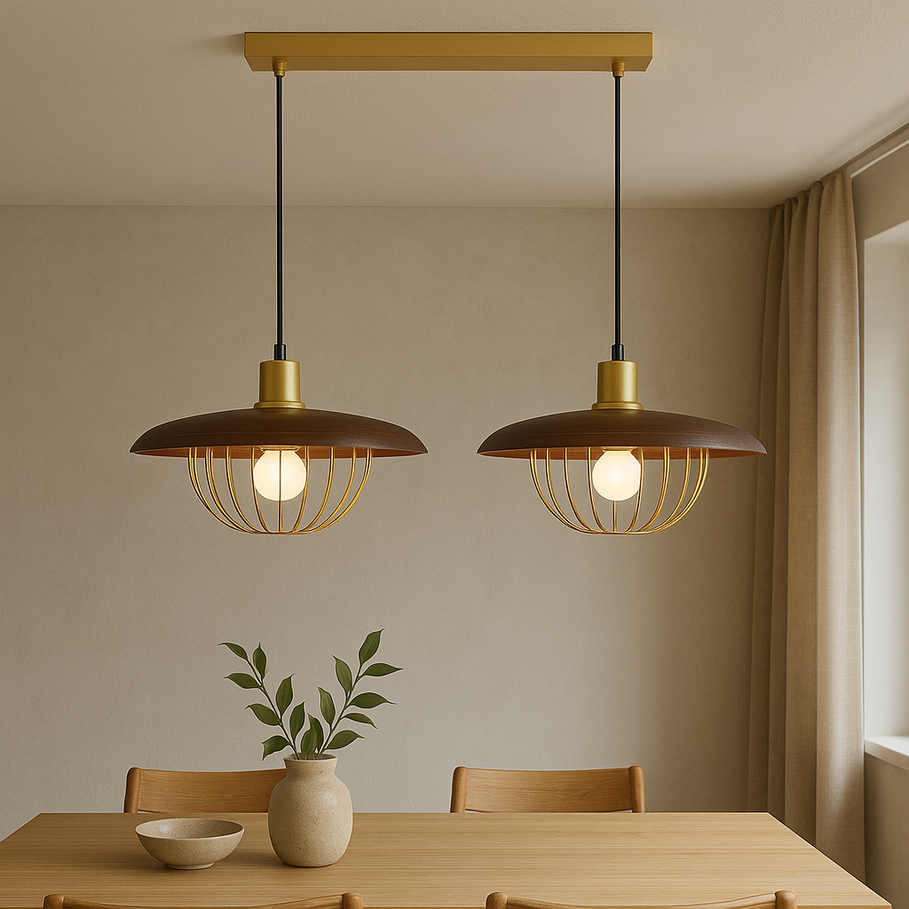 Nordic Wooden Cage Pendant Light