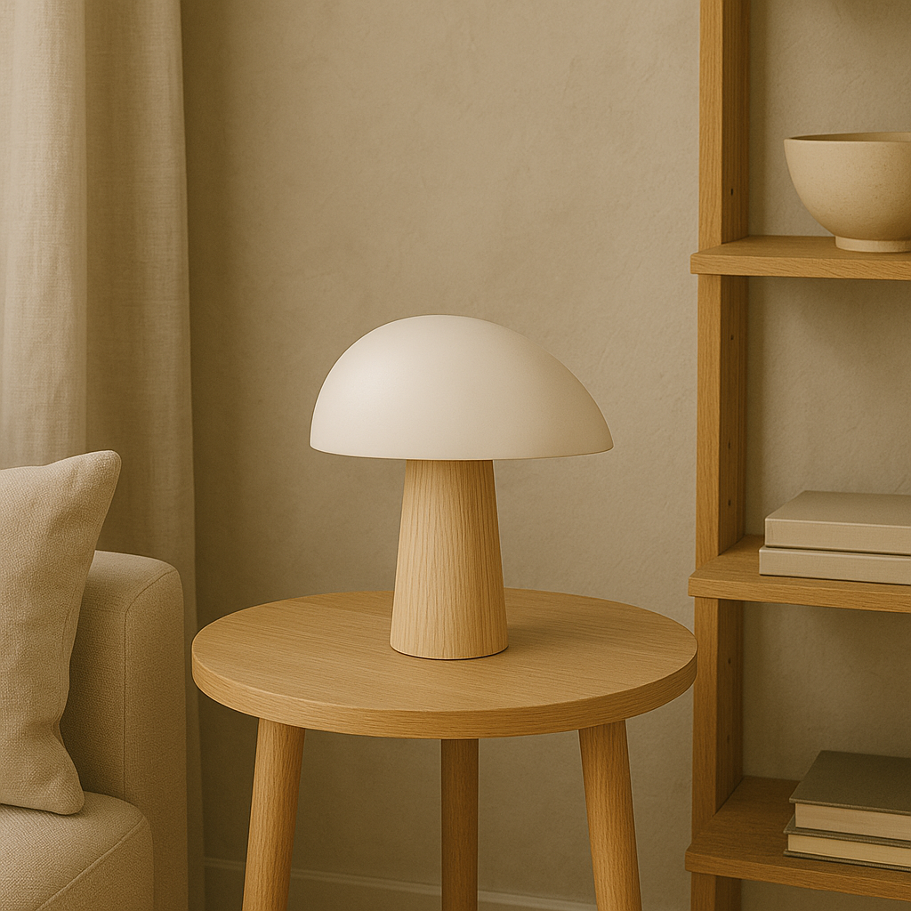 Nordic Dome Wooden Table Lamp