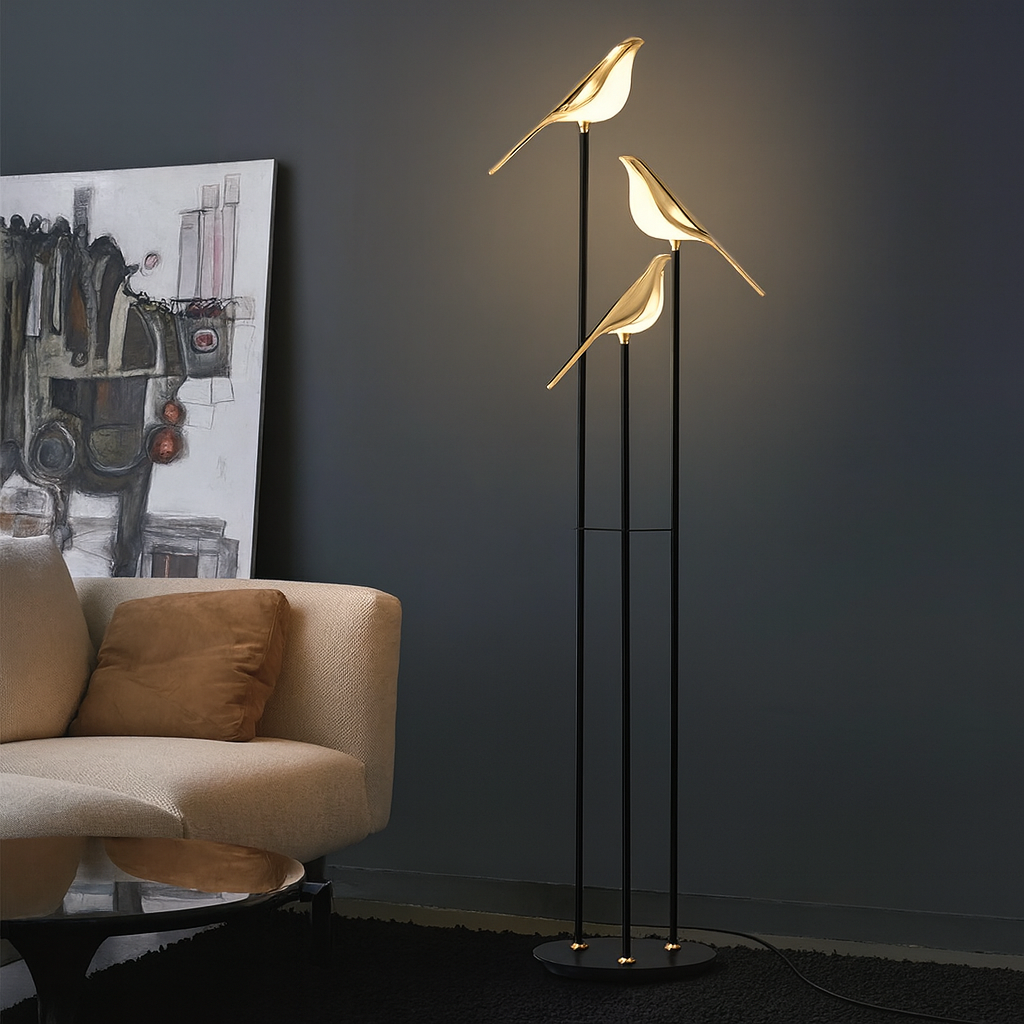 Sculptural Bird Floor Lamp