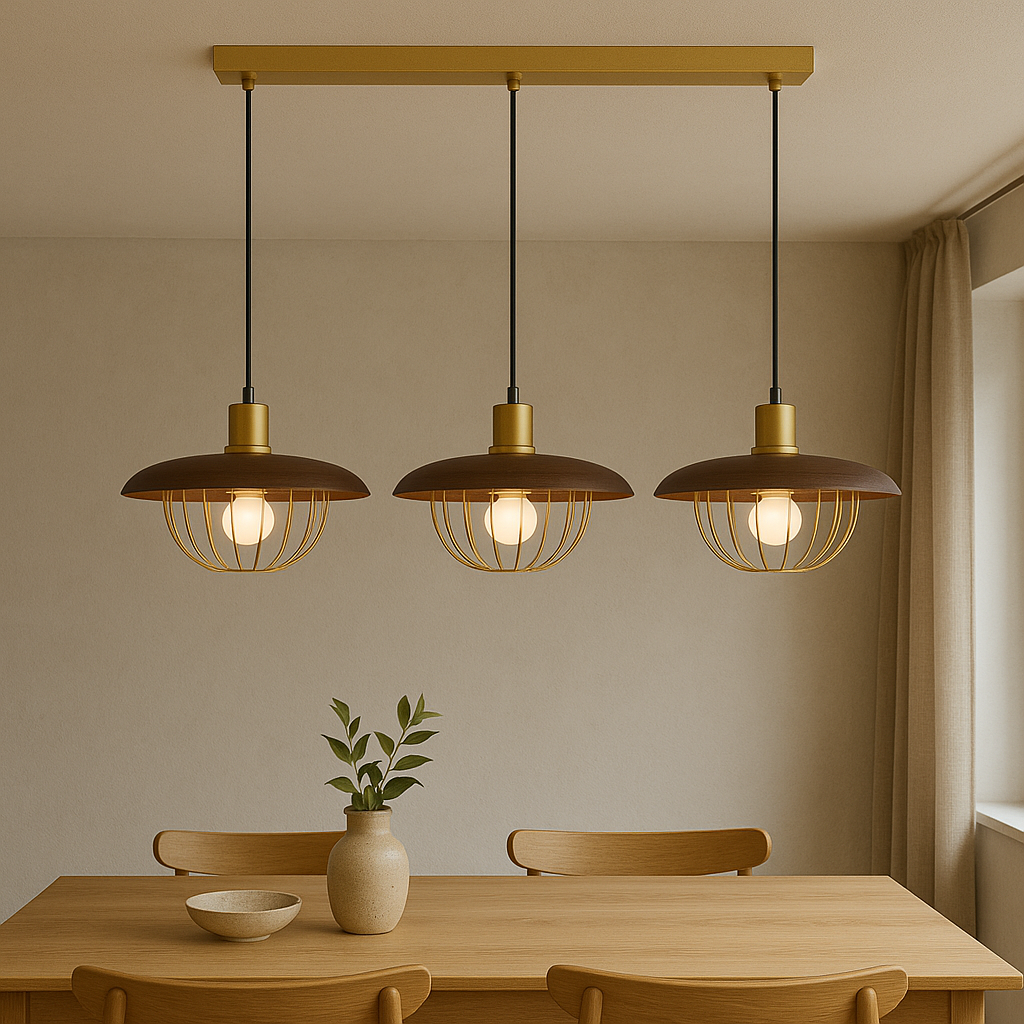Nordic Wooden Cage Pendant Light