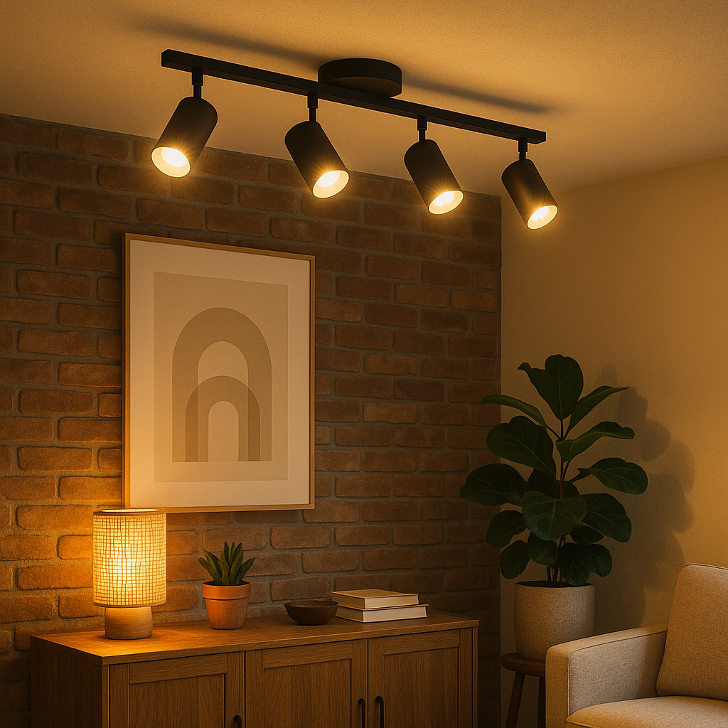 Modern 4-Light Ceiling Spot Bar