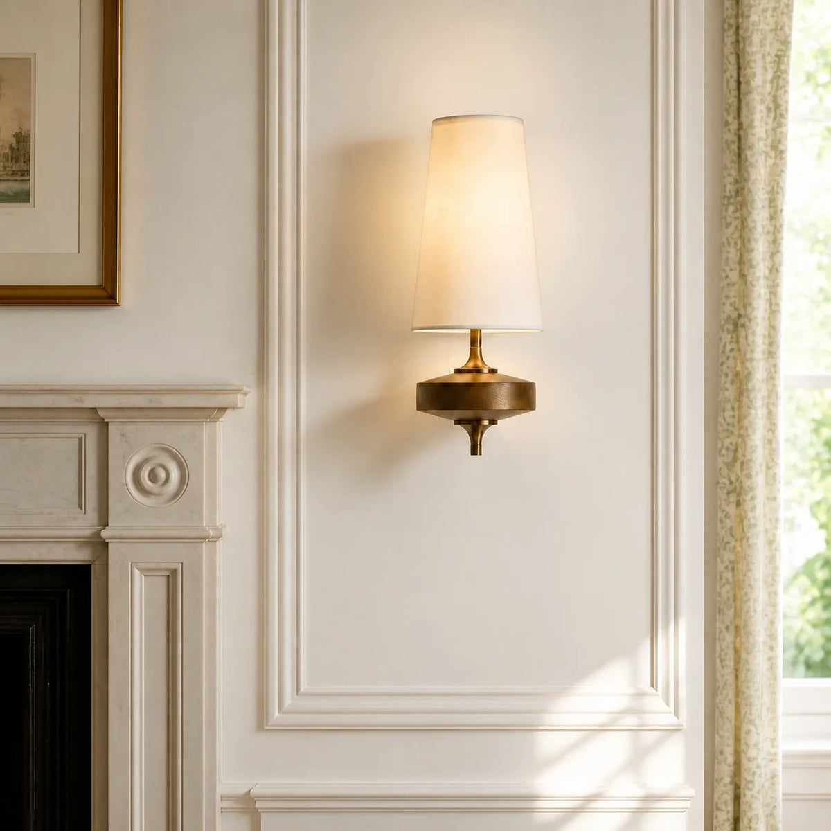 Classic Fabric Wall Lamp for Bedroom Sconce Lighting