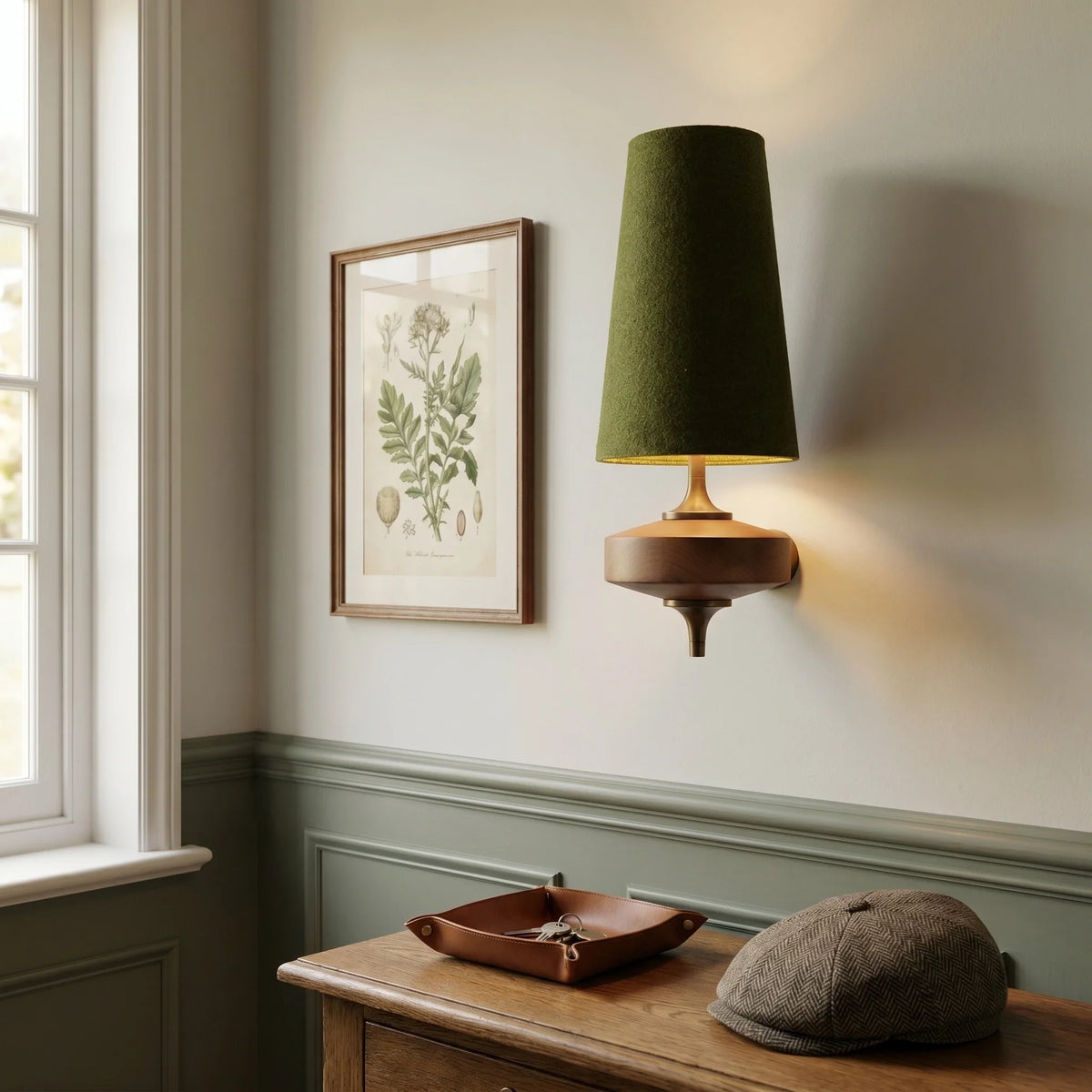 Classic Fabric Wall Lamp for Bedroom Sconce Lighting