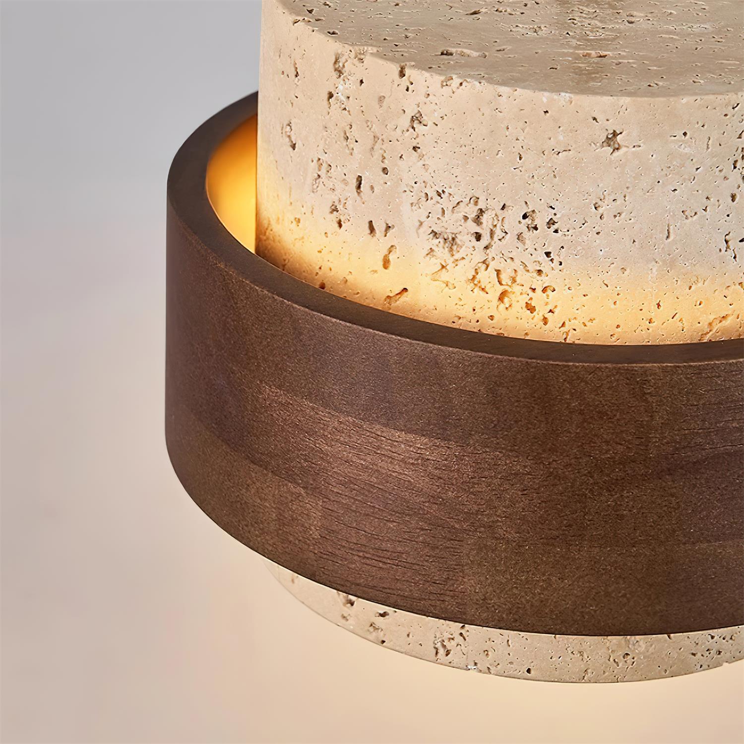 Travertine Cylinder Pendant Light