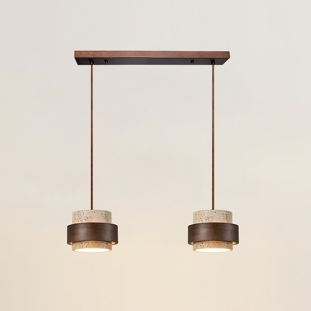 Travertine Cylinder Pendant Light