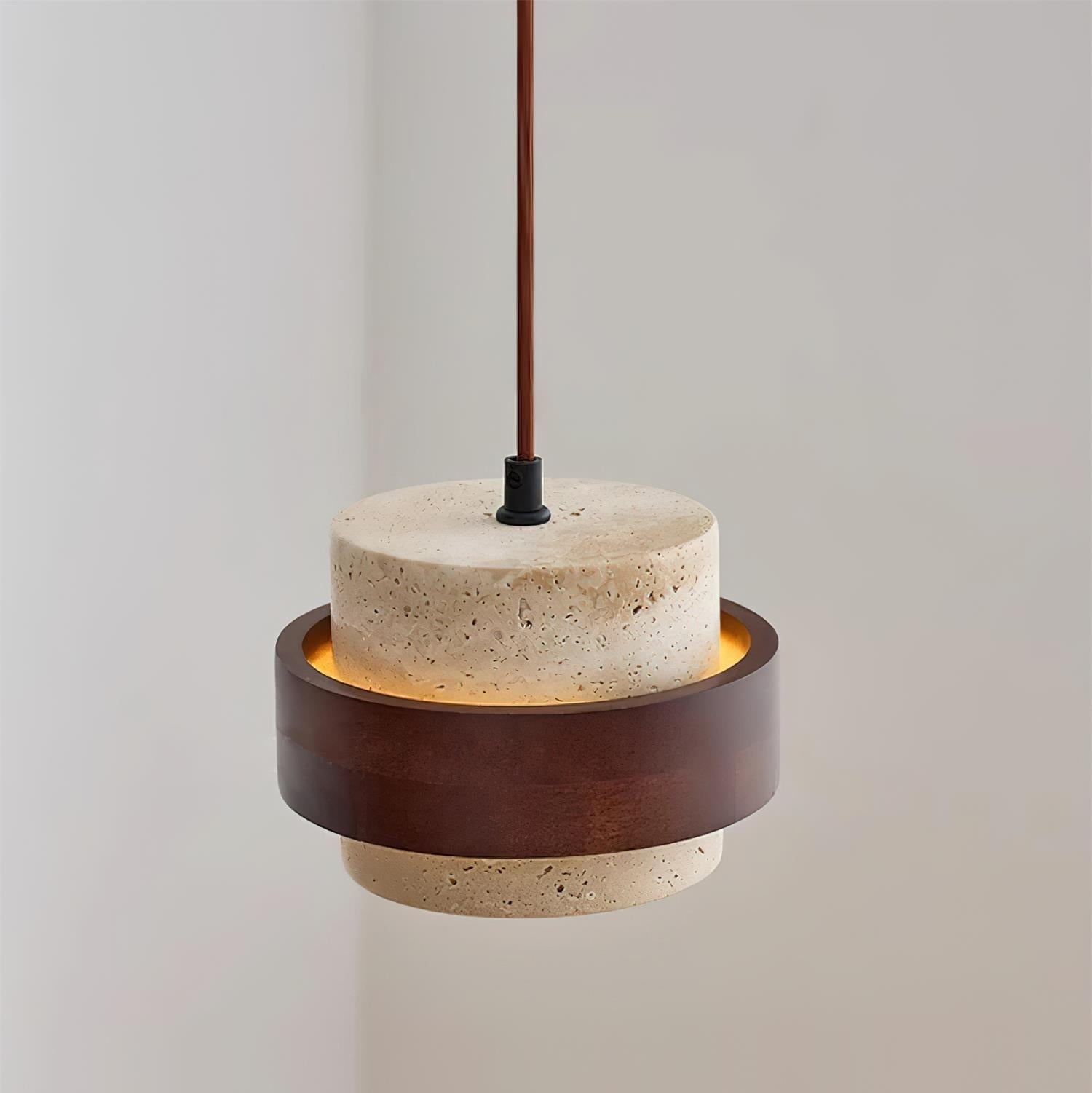 Travertine Cylinder Pendant Light